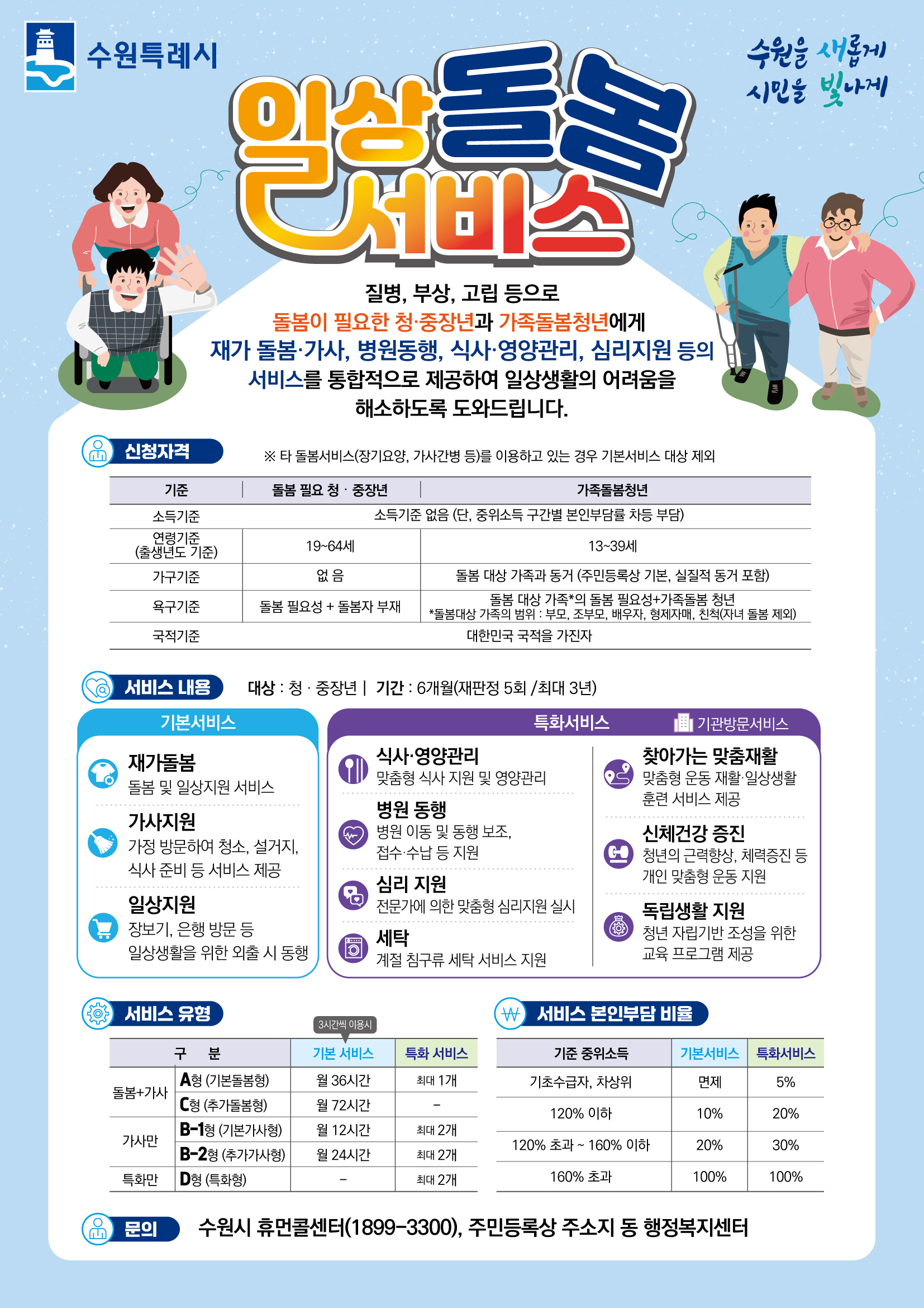 일상돌봄서비스 이용자 모집 안내