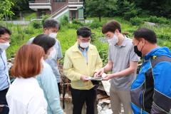 장안구, 연무동 수해 조치 상황 점검