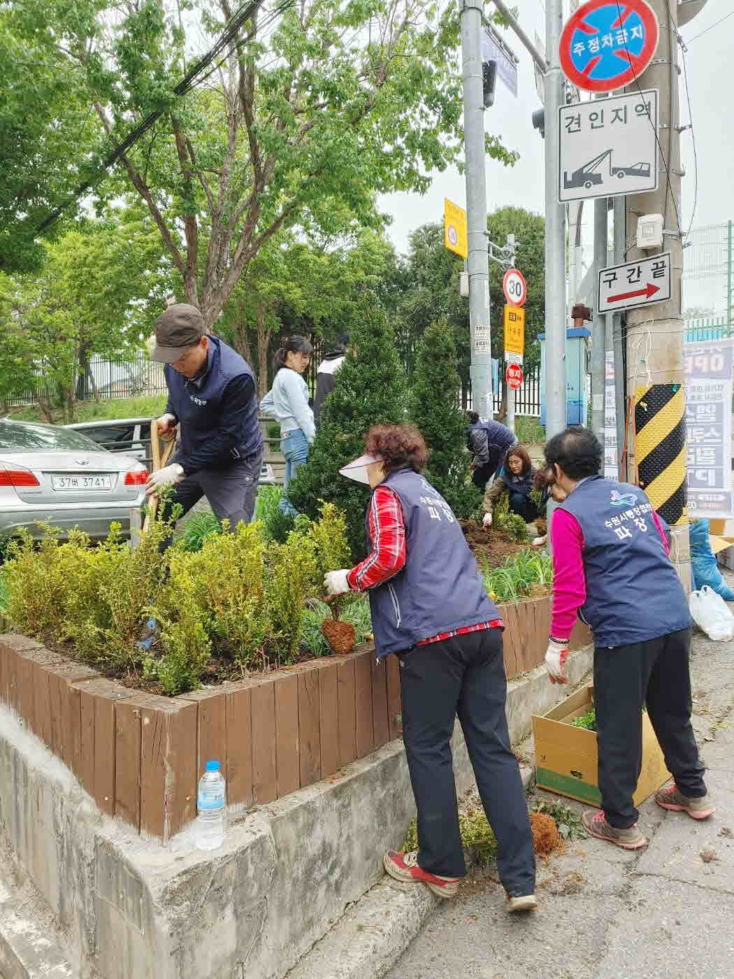 장안구 파장동, 새봄맞이 손바닥정원 정비