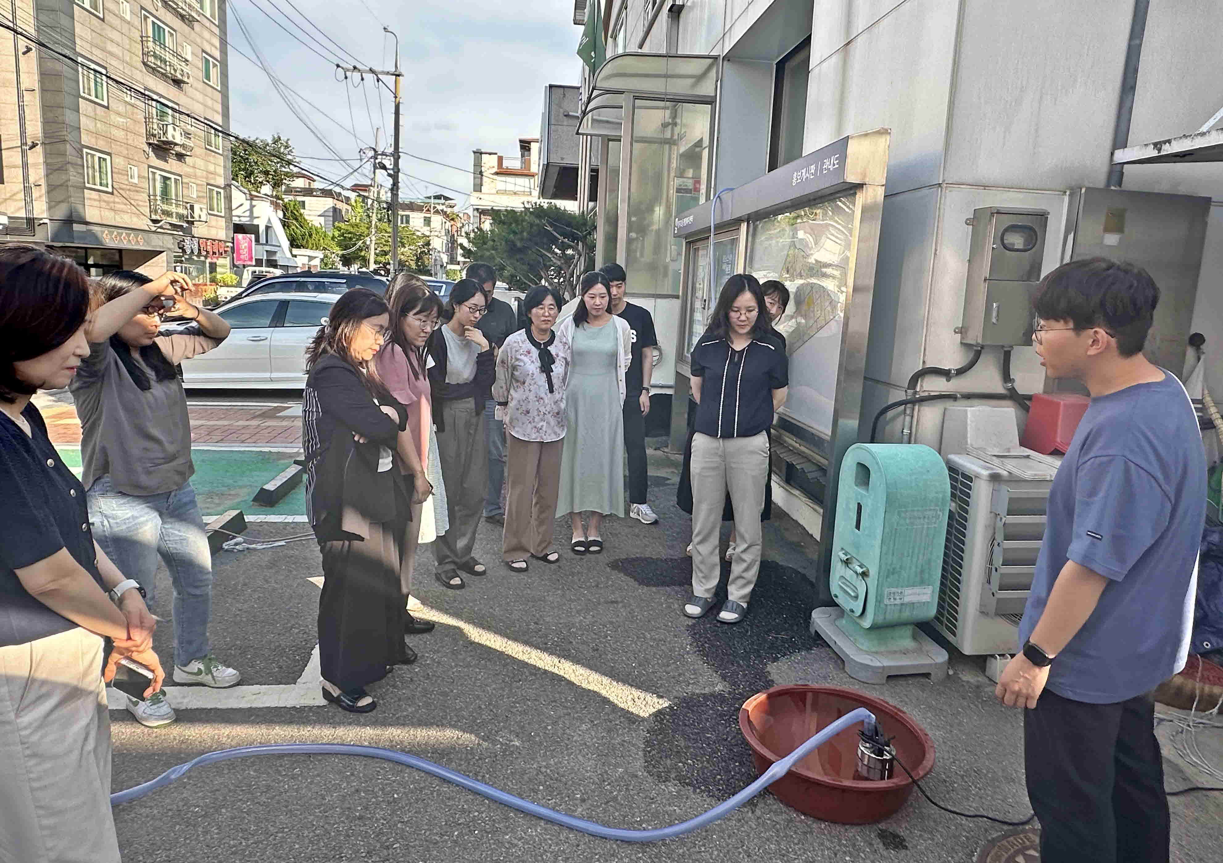 장안구 정자2동,  집중호우 대비 직원 대상 양수기 사용법 교육 실시