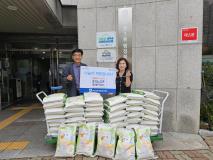 수원시 장안구 조원1동 세계인 교회, 추석 맞이 백미10kg 50포 지원