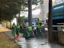 수원시 장안구, 은행나무 열매 다량 발생지 물세척 청소 실시