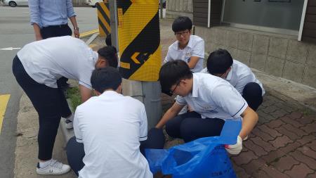 송죽동, 참살이봉사단 환경정비 실시